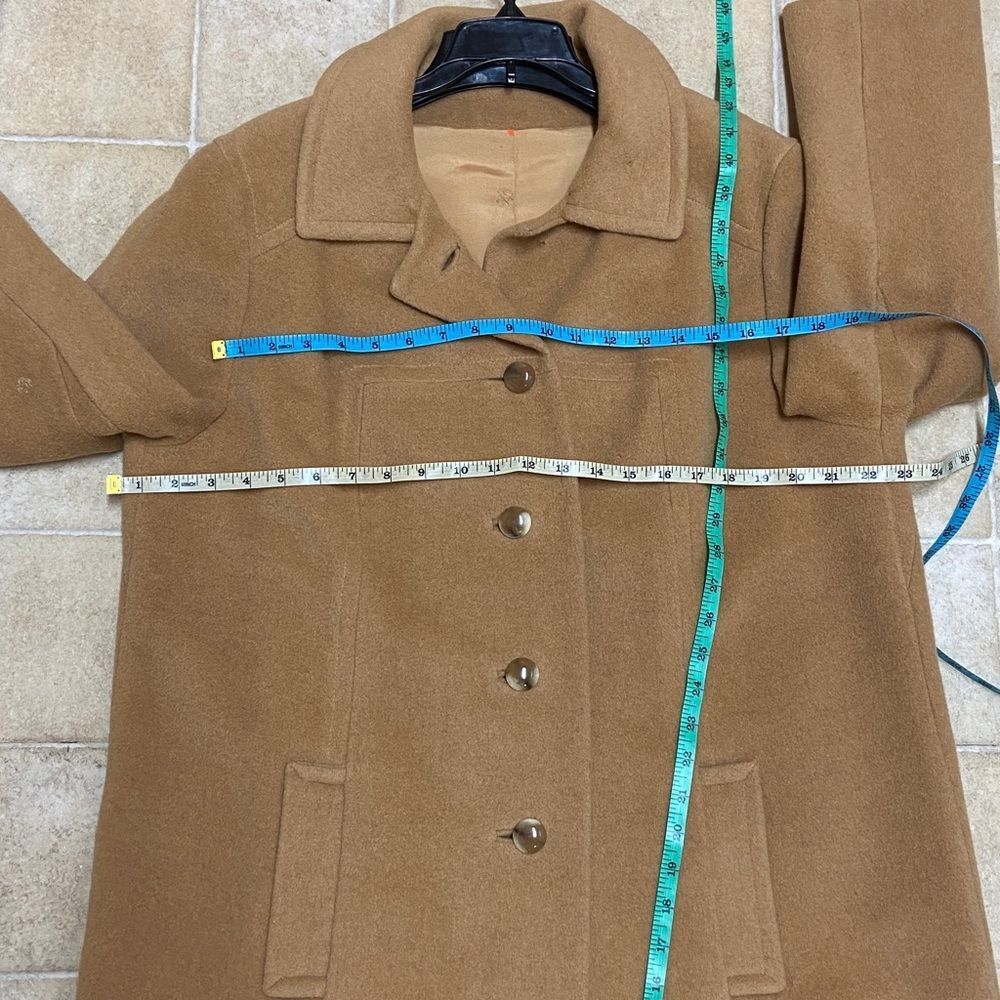 J.F.Muller 💯% Mongolian Camel Hair Classic Tan Women's Coat Size Appropriate M L - Picture 6 of 14